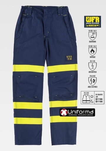 [TB1496] Pantalón Ignífugo Antiestático Soldadura - TB1496 (Azul Marino)