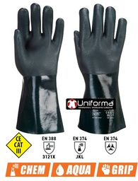 [PA835] 10 Guantes de PVC Doble Inmersión 35cm