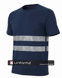 Camiseta Algodón con Bandas Reflectantes - UN003
