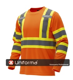 [TC3633] Camiseta Manga Larga Bandas Bicolor TC3633