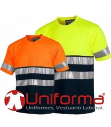 Camiseta bicolor con bandas reflectantes TC3941