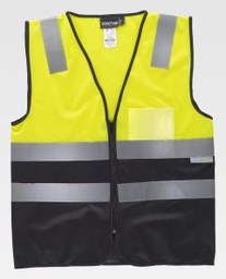 [TC3615] Chaleco Bicolor Cremallera Alta visibilidad - TC3615