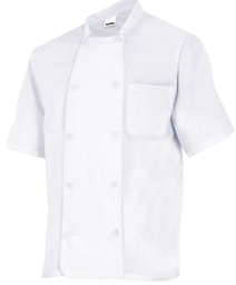 [V432] Chaqueta Cocina Manga Corta Botones V432
