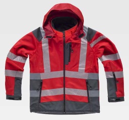 [TS9212] Chaqueta Softshell Roja Reflectante - TS9212