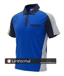 [TWF5855] Polo Combinado Tricolor Vivos reflectantes - TWF5855