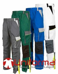 [TWF5852] Pantalón Reforzado Colores a Contraste - TWF5852