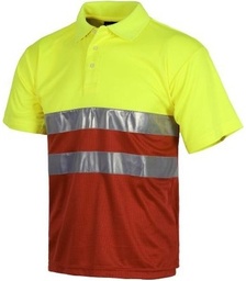 [TC3860] Polo Bicolor Manga Corta Alta Visibilidad - TC3860