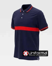 [TC3850] Polo Marino Combinado con Banda -TC3850