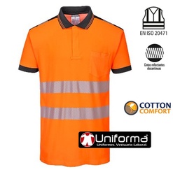 [PT180] Polo Alta Visibilidad Algodón Interno - PT180