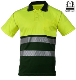 [PR5535] Polo de Alta Visibilidad con bandas Segmentadas - PR5535