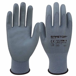 [Safetop G170B] Pack 10 Guantes Sinteticos Poliuretano Gris SFG170B