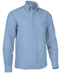 [VL1390] Camisa Oxford Manga Larga Celeste - VL1390
