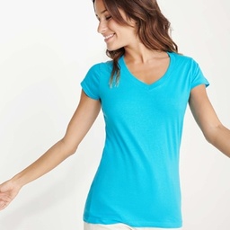 [LY6646] Camiseta Cuello Pico Mujer - LY6646