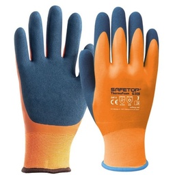 [Safetop G308] 12 Guantes látex Impermeable Forro Antifrío - SFG308