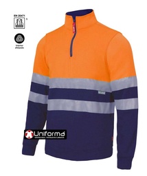 [V305701] Sudadera Bicolor Media Cremallera Alta Visibilidad - V305701