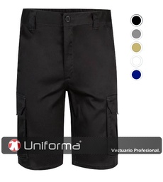 [V103009S] Pantalón Corto Bermuda Multibolsillos Elástica - V103009S