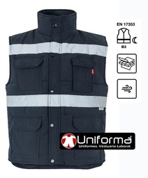 [V205904] Chaleco Acolchado Multibolsillos Bandas Reflectantes - V205904