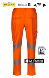 [V303009S] Pantalón Alta Visibilidad Elástico Bandas Oblicuas - V303009S