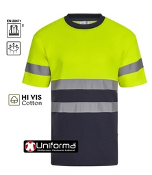 [V305613] Camiseta Alta Visibilidad Bicolor HI VIS Cotton - V305613