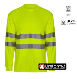 [V305614] Camiseta Alta Visibilidad Manga Larga con algodón V305614