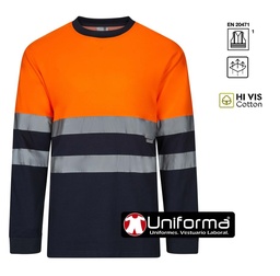 Camiseta Bicolor Alta Visibilidad con algodón - V305615