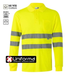 [V305514] Polo Alta Visibilidad Algodón Manga Larga - V305514