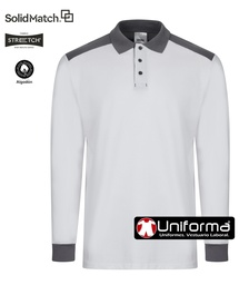 Polo Elástico Bicolor Manga Larga - V105529S