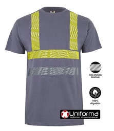 Camiseta Algodón Alta visibilidad Reflectante - UN006