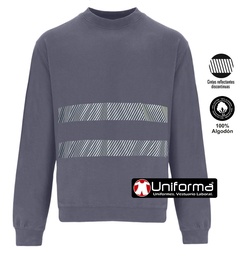 [UN008] Sudadera Algodón Bandas Reflectantes - UN008