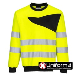 [PPW277] Sudadera Alta Visibilidad Clase 3 Cuello Redondo - PPW277