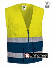 [VL2666] Chaleco Alta Visibilidad Cremallera Multi Bolsillos - VL2666