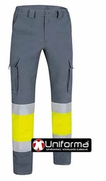 [VL2552] Pantalón Alta Visibilidad Elástico Multibolsillos - VL2552