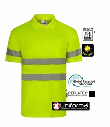 [V305532] Polo Alta Visibilidad Poliéster Reciclado - V305532
