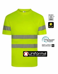 [V305632] Camiseta Alta Visibilidad Poliéster Reciclado - V305632