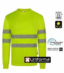 [V305634] Camiseta Poliéster Reciclado Alta Visibilidad Manga Larga - V305634