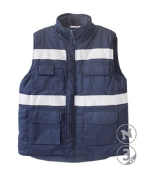 Chaleco Acolchado Multibolsillos Bandas Reflectantes - AN18023