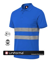 [UN2220] Polo Algodón Bandas Segmentadas Gris - UN2220