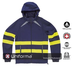[S7879] Chaqueta con cintas Amarillas Reflectantes Fluorescentes - TS7879