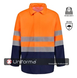 [BW4123] Chaqueta de Lluvia Bicolor de Alta Visibilidad - BW4123