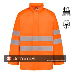 [BW4125] Chaqueta de lluvia Alta Visibilidad Monocolor - BW4125